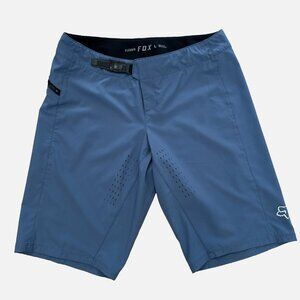 FOX Men's Large Flexair Mountain Bike Blue Athletic Sport Light-Weight Shorts